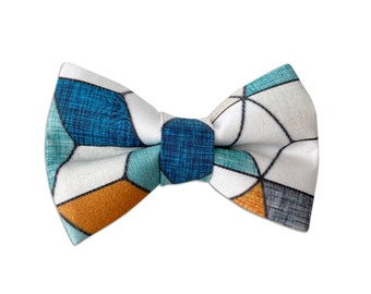 Geometric Dog Collar Bow Tie, Bow Tie for Dogs, Dog Bow Tie, Bow Tie for Dog Collars Accessories by Duke & Fox®