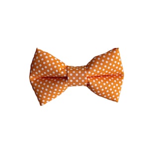 Orange Dot Dog Collar Bow Tie, Bow Tie for Dogs, Dog Bow Tie, Bow Tie for Dog Collars, Dog Collar Accessories by Duke & Fox®