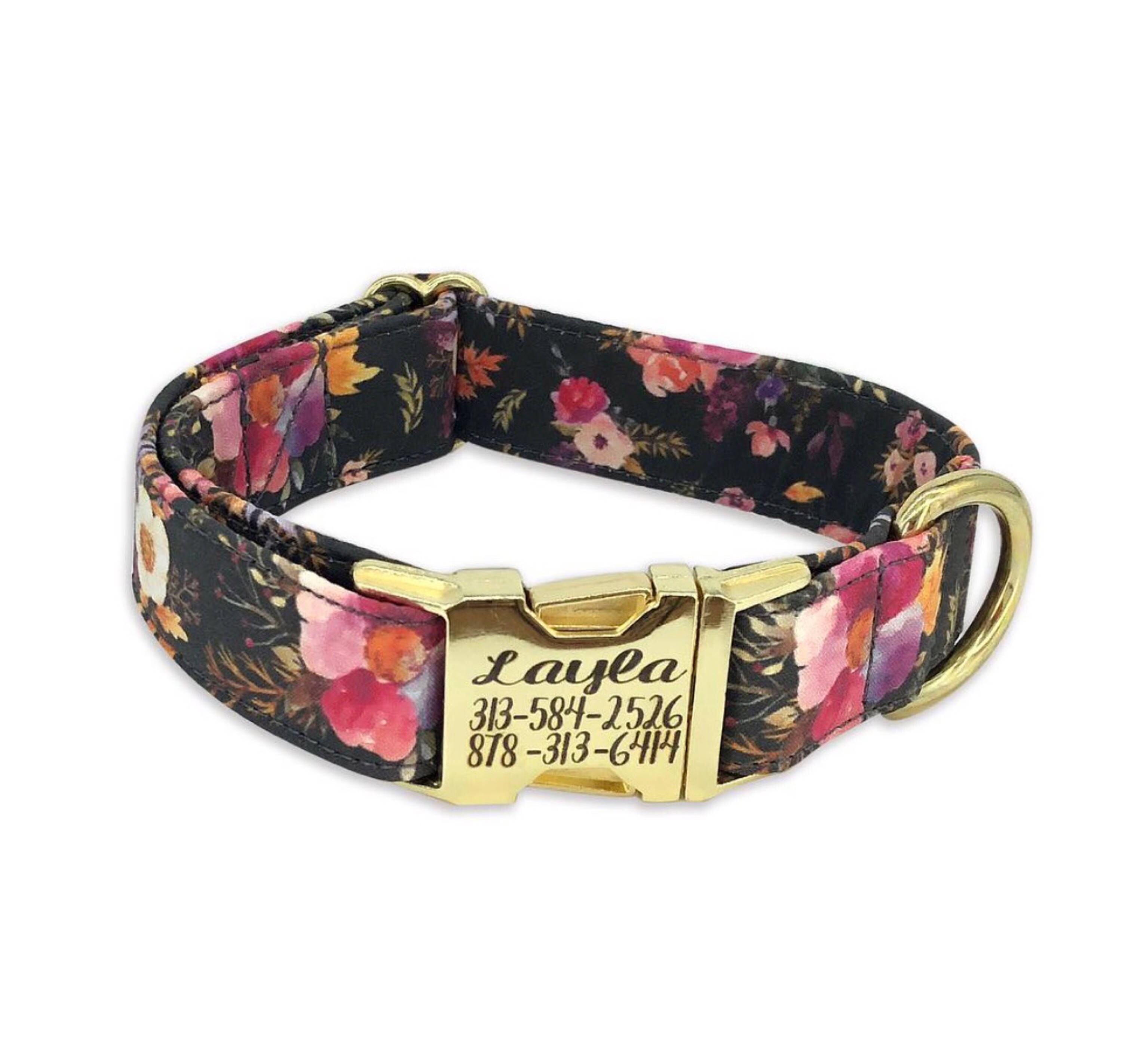 Engraved Dog Collar Engraved Buckle Dog Collar Personalized Etsy