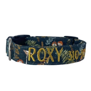 Dog Collar, Dog Collar Personalized, Embroidered Dog Collar, Personalized Dog Collar, Dog Collar, Mushroom Dog Collar, Custom Dog Collar