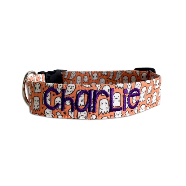 Dog Collar, Embroidered Dog Collar, Personalized Dog Collar, Halloween Collar, collar, Halloweeen Dog Collar, Collar