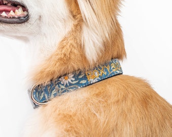 Dog Collar, Embroidered Dog Collar, Personalized Dog Collar, Floral Dog Collar, Custom Dog collar, Buffalo plaid collar, Engraved Collar