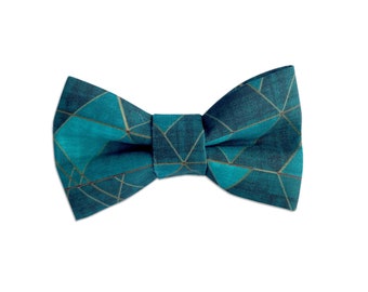 Emerald Geo Dog Collar Bow Tie, Bow Tie for Dogs, Dog Bow Tie, Bow Tie for Dog Collars, Dog Collar Accessories by Duke & Fox®
