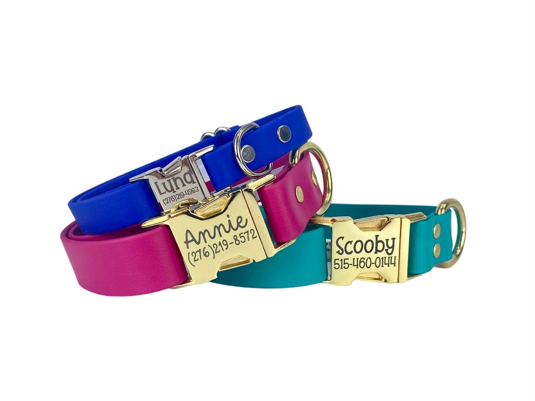 Biothane Dog Collar, Waterproof Collar, Personalized Dog Collar