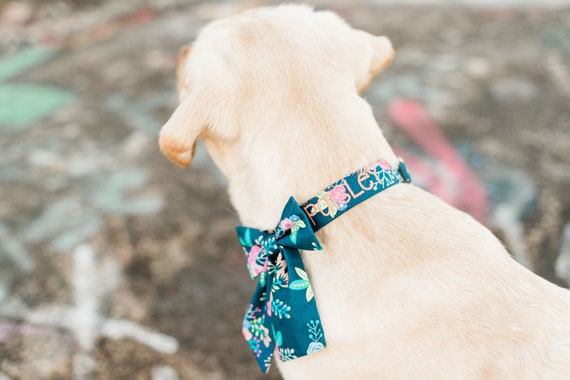 etsy dog collar bow tie