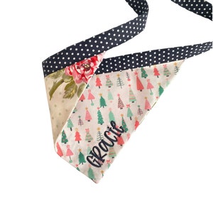 Double Sided Bandana, Personalized Bandana, Custom Bandana, Embroidered Bandana, Christmas Bandana