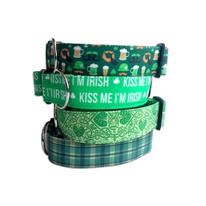 St. Paddy’s Day Dog Collar, Personalized Collar, Embroidered Collar, Custom Collar, Dog Collar, Shamrock Dog Collar, St. Patricks Day Dog