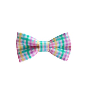 Easter Dog Collar Bow Tie, Spring Bow Tie for Dogs, Gingham Dog Bow Tie, Bow Tie for Dog Collars, Dog Collar Accessories by Duke & Fox®