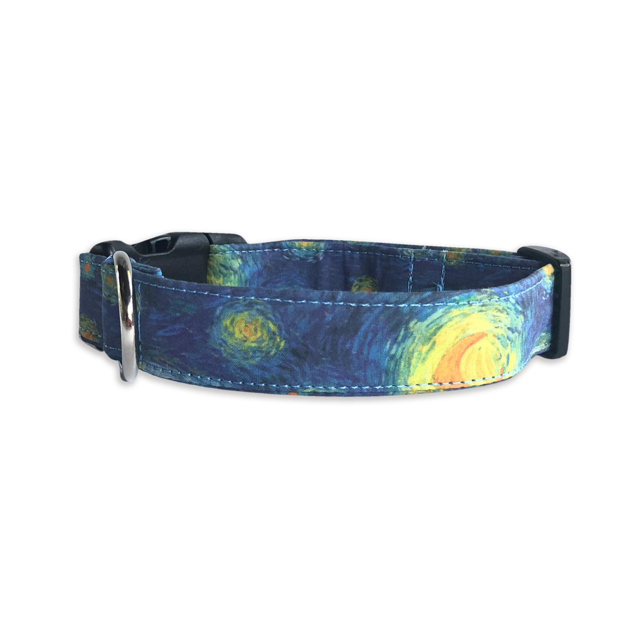 Moon and Stars Collar Embroidered Dog Collar Personalized Etsy