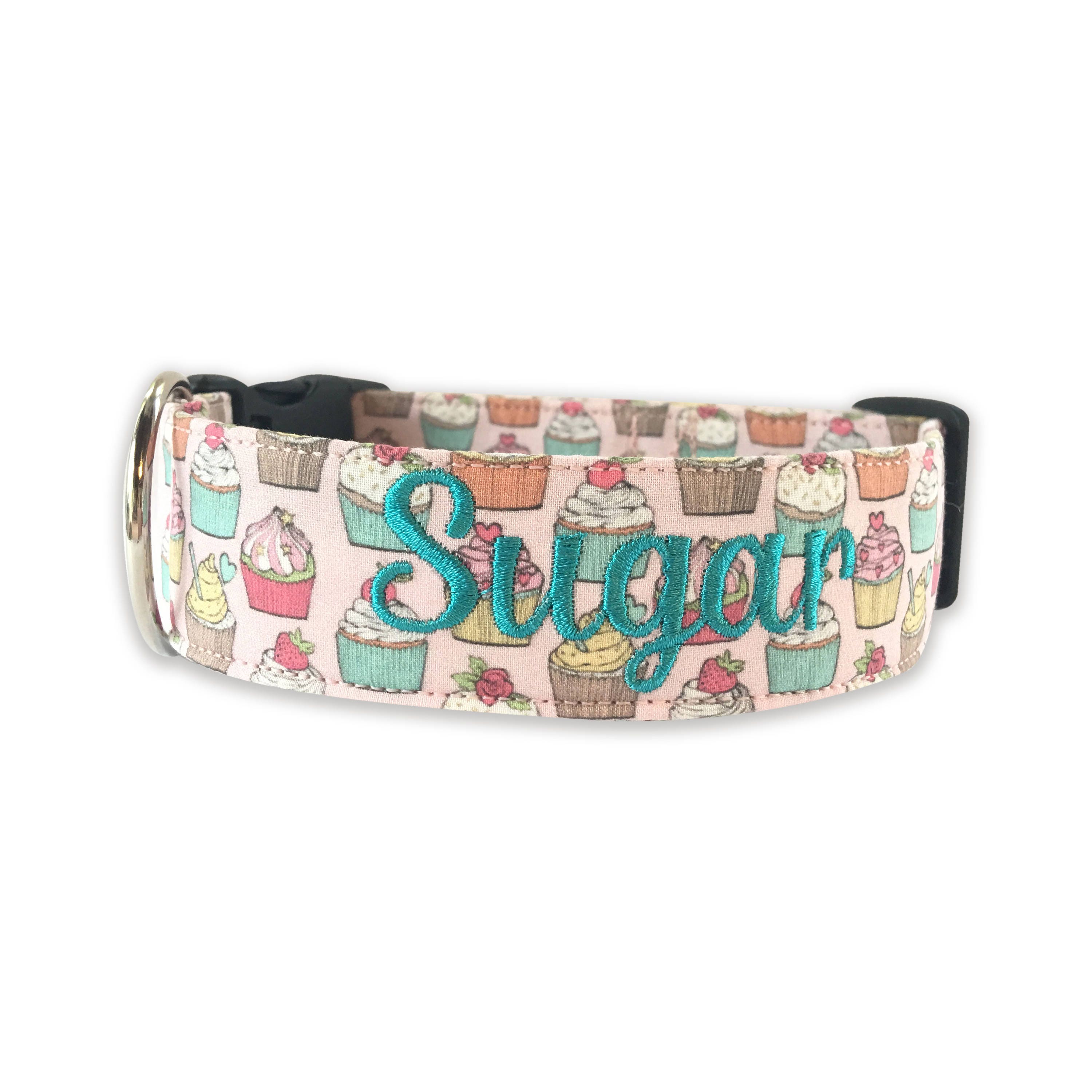 Donut print dog collar sales