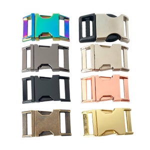 Engraved Metal Dog Collar Buckle, Silver Buckle, Rainbow Buckle, Gold Buckle, Rose Gold Buckle, Black Buckle, Custom Engraved Buckle