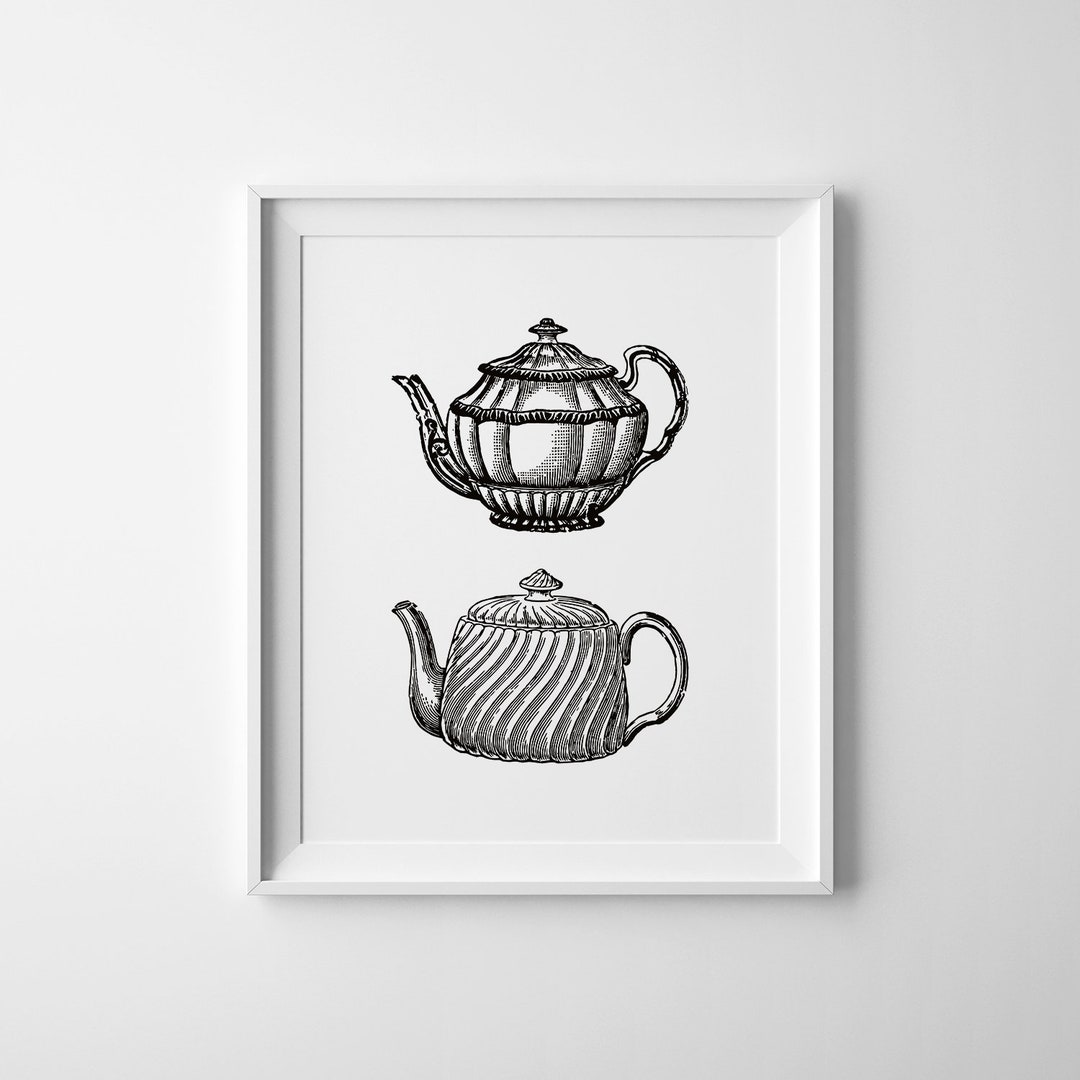 Shabby Chic Wall Art Teapots Vintage Tea Bar Decor Tea Etsy Australia