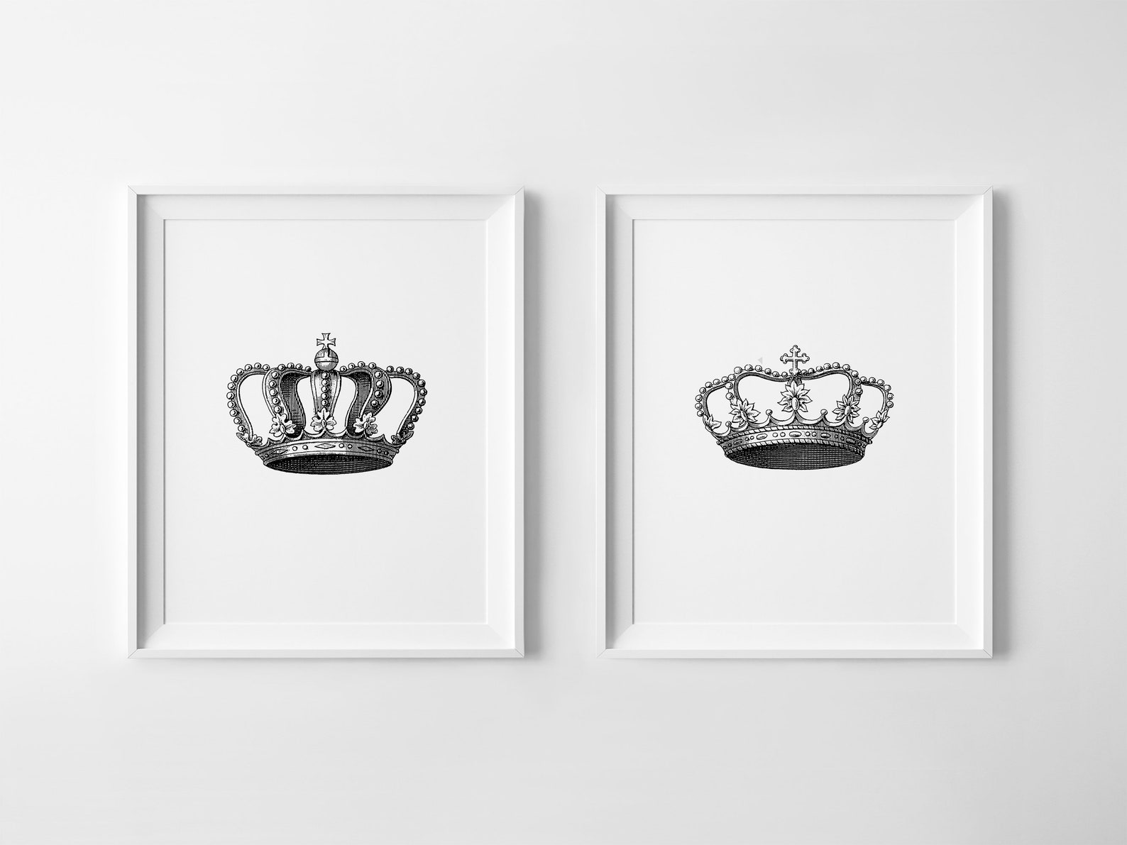 King and Queen Wall Art King and Queen Crown Above Bed Etsy