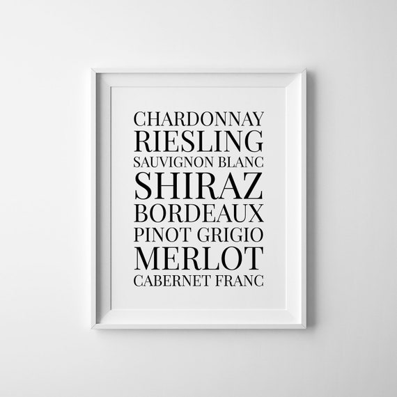 Wine Wall Art, Wine Lover Gift, Wine Print, Sign Printable, Wine Bar, Sommelier Gift, Wine Printable, Wall Print Wine