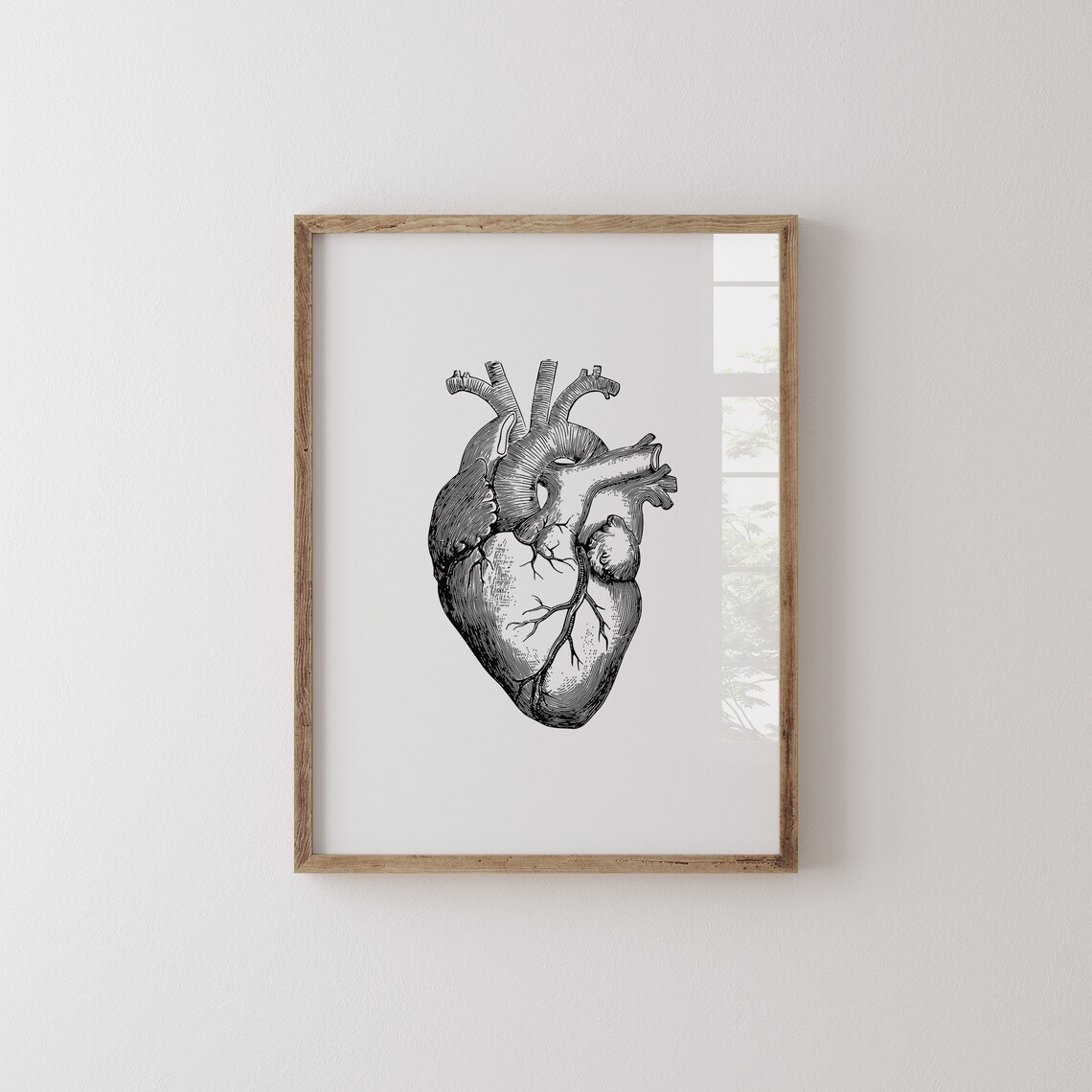 Anatomical Heart Print, Vintage Medical Art, Heart Wall Art, Anatomy ...