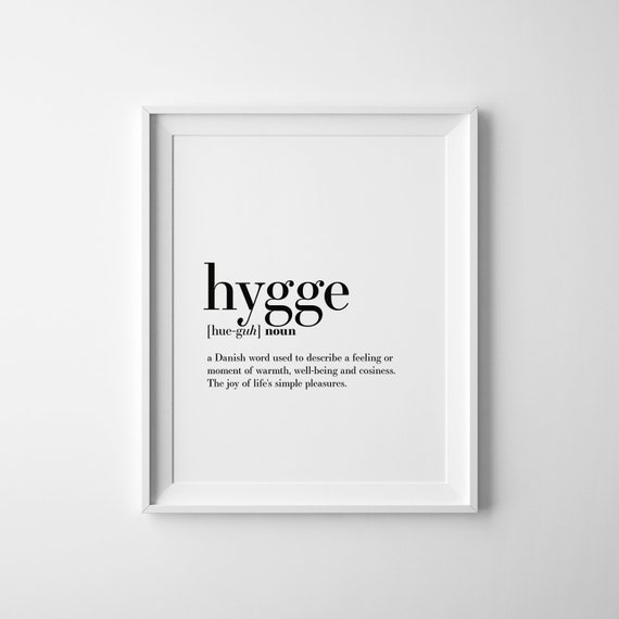 Hygge Definition, Instant Download, Hygge Decor, Slow Living Print, Minimalist Wall Art, Scandinavian Decor