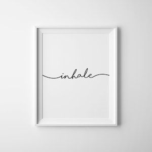 Inhale Exhale Print Wall Art Inhale Exhale Pilates Poster image 9