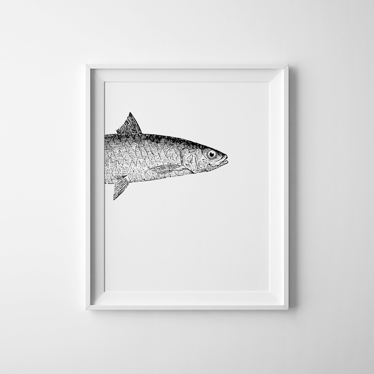 Set of 2 Prints Nautical Wall Decor Two Digital Prints Fish Etsy