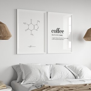 Caffeine Molecule, Printable Wall Art, Coffee Print, Chemistry Poster ...