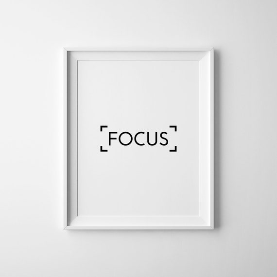 Motivational Print, Focus Wall Decor, Office Motivation Wall Art, Office Printables, Work Motivation, Study Gifts, Motivation Poster