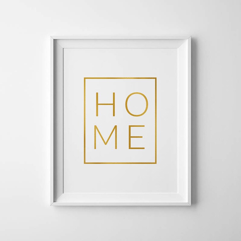 Downloadable Gold Print Home Sign Gold Foil Printable Etsy 日本