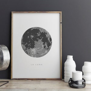 La Luna Print, Extra Large Wall Art, Full Moon Print, La Luna Poster, Moon Art, La Luna Printable, Art to Print, Moon Poster image 6