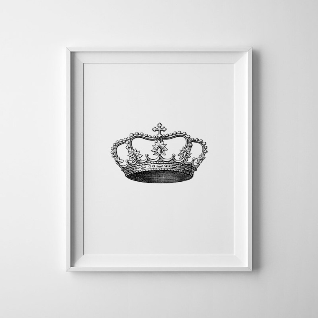 Queen Crown Print, Queen Poster, Queen Art, Girls Bedroom Decor, Crown ...