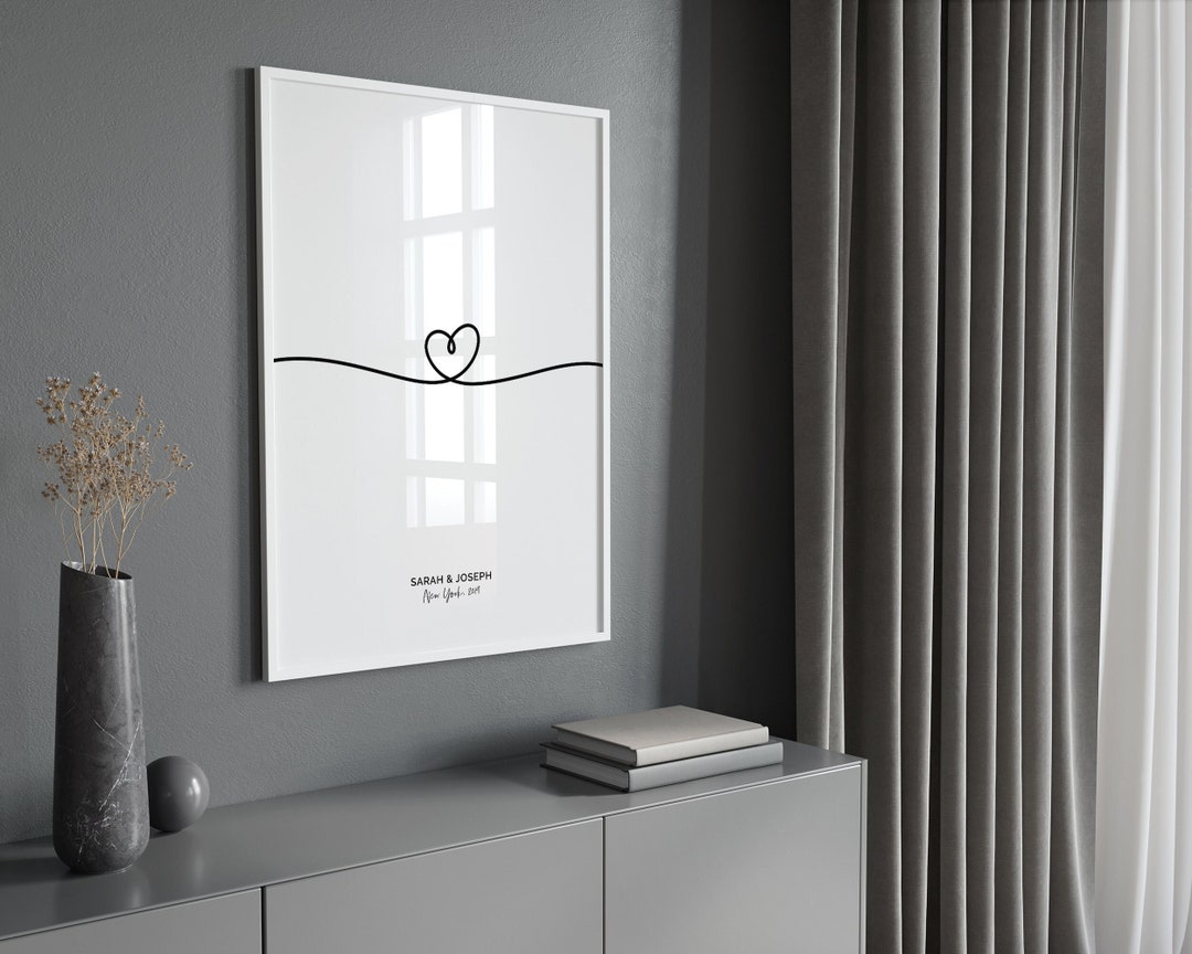 Personalized Print, Custom Couple Names, Wedding Anniversary Gift ...