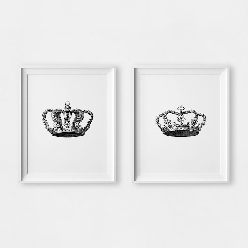 Queen Crown Print Queen Poster Queen Art Girls Bedroom Etsy