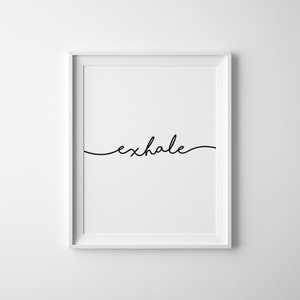 Inhale Exhale Print Wall Art Inhale Exhale Pilates Poster image 10