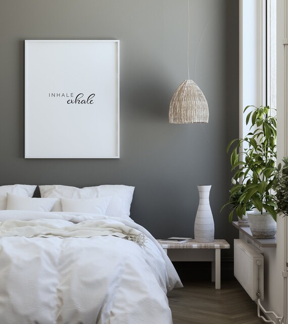 Inhale Exhale, Printable Wall Art, Instant Download, Yoga Gift, Pilates Poster, Meditation Wall Art, Inhale Exhale Print