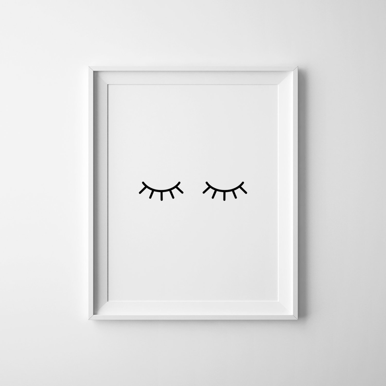 Eyelashes Printable Sleepy Eyes Wall Decor Nursery Sleep Etsy