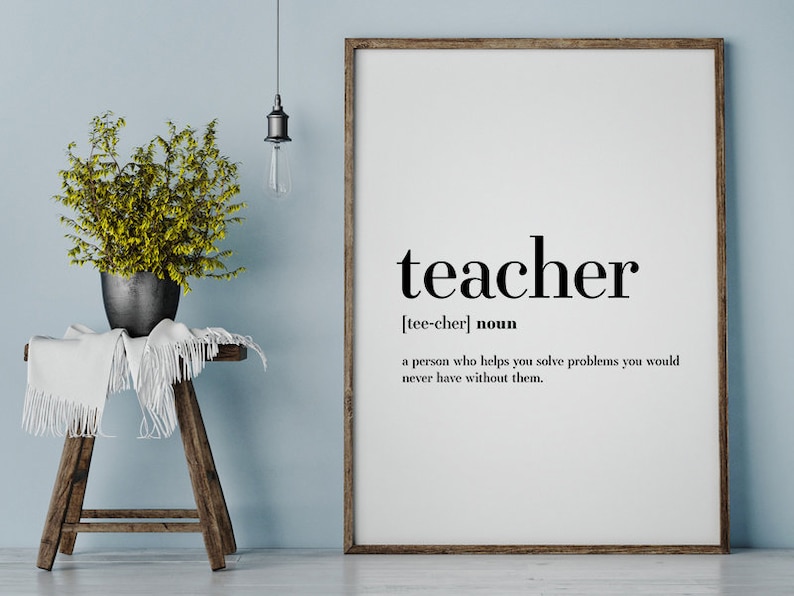 Teacher Definition Teacher Gift Funny Present Gift For | Etsy