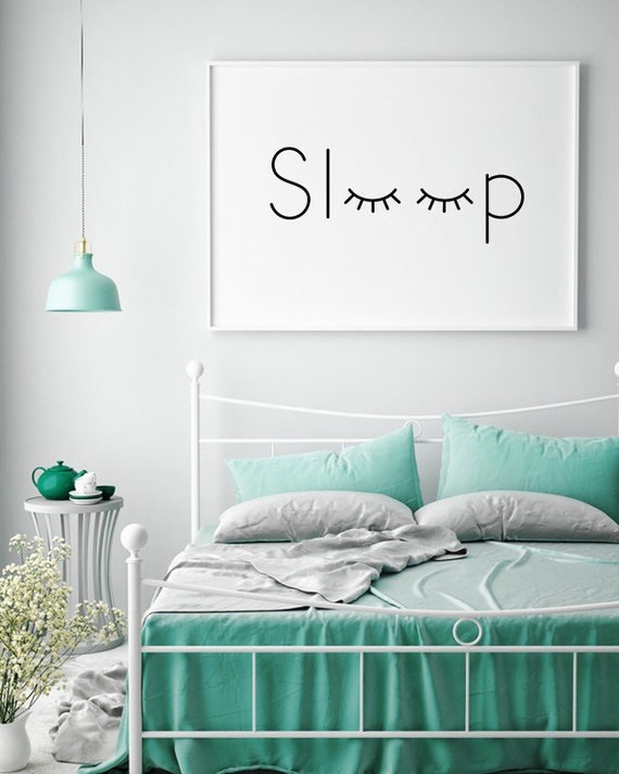 Sleep Wall Art Bedroom Wall Decor Baby Girl Sleep Printable Lashes Decor Typography Art Eyelashes Print Print For Nursery