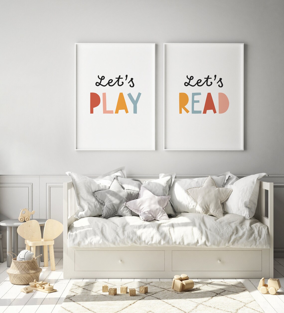 Let's Read Sign Educational Wall Art For Kids Homeschool | Etsy