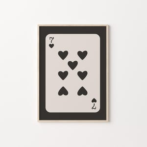 Plakat 7 Kier, Modny Wydruk, Natychmiastowe Pobieranie, Dekoracja Ścienna Kart Do Gry, Sztuka Do Wydruku