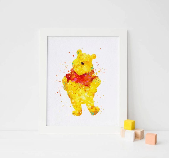 Winnie the pooh print - Watercolor winnie the pooh wall Art winnie the pooh nursery Disney Poster, winnie the pooh printable, winnie pooh Il_570xn