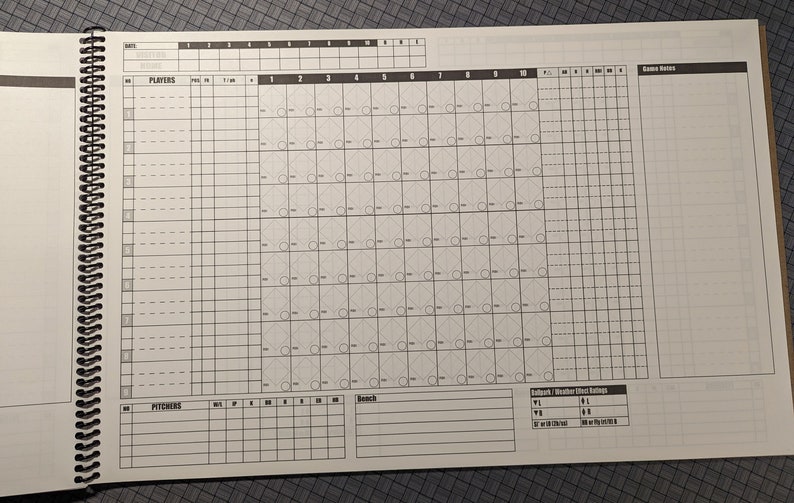strat-o-matic-baseball-large-format-score-book-etsy