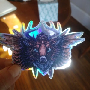 Peryton holographic sticker