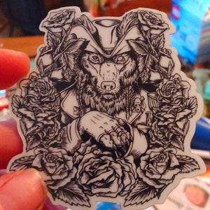 The Sea Wolfe glow in the dark sticker