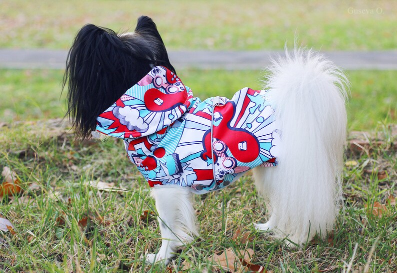Jack russell terrier dog raincoat Red and blue custom dog Etsy