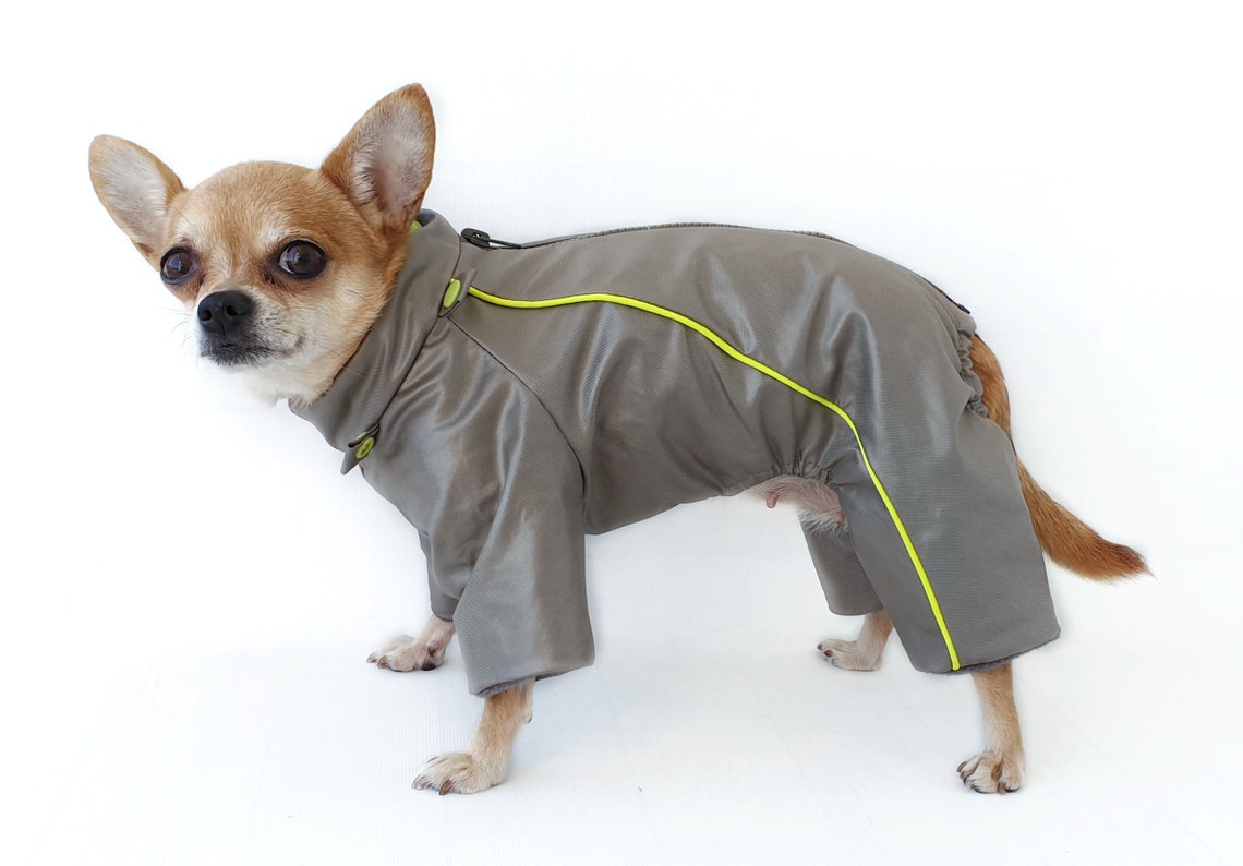 Full Body Dog Raincoat with Hood Rain clothes for dogs Khaki Etsy