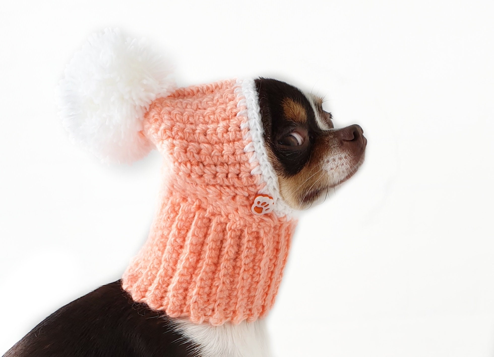 Dog balaclava hat Pet bobble hat Pompom winter dog hat Knitted Etsy