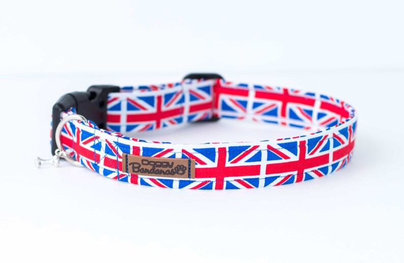 Union Jack Dog Bandana with Collar United Kingdom Dog Collar Etsy