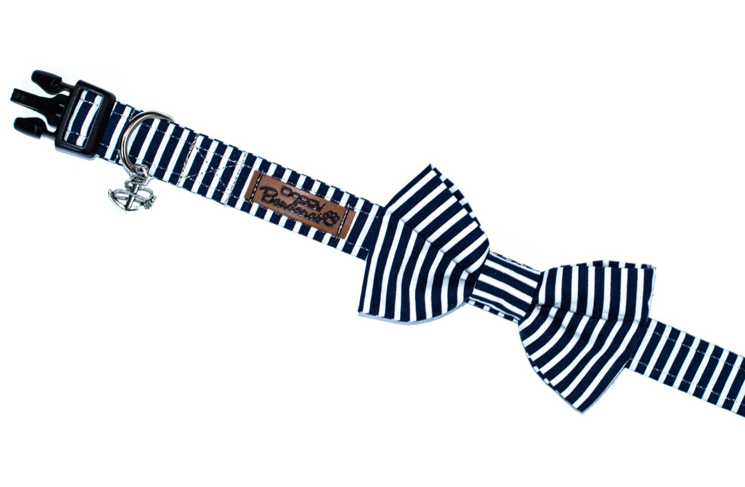 Striped Dog Bow Tie Collar Boy Stylish Slide on Bow Tie Etsy