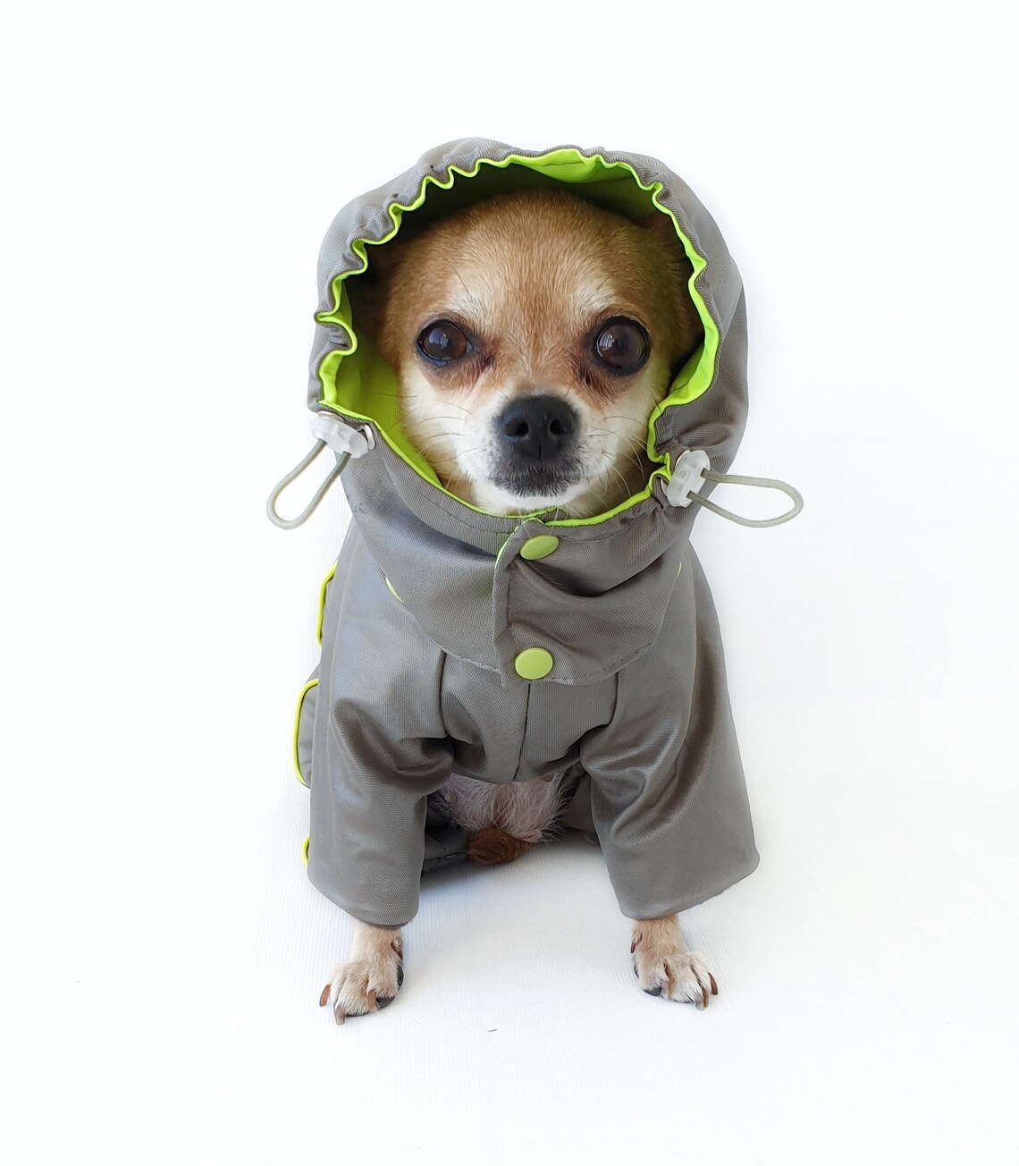 Full Body Dog Raincoat with Hood Rain clothes for dogs Khaki Etsy