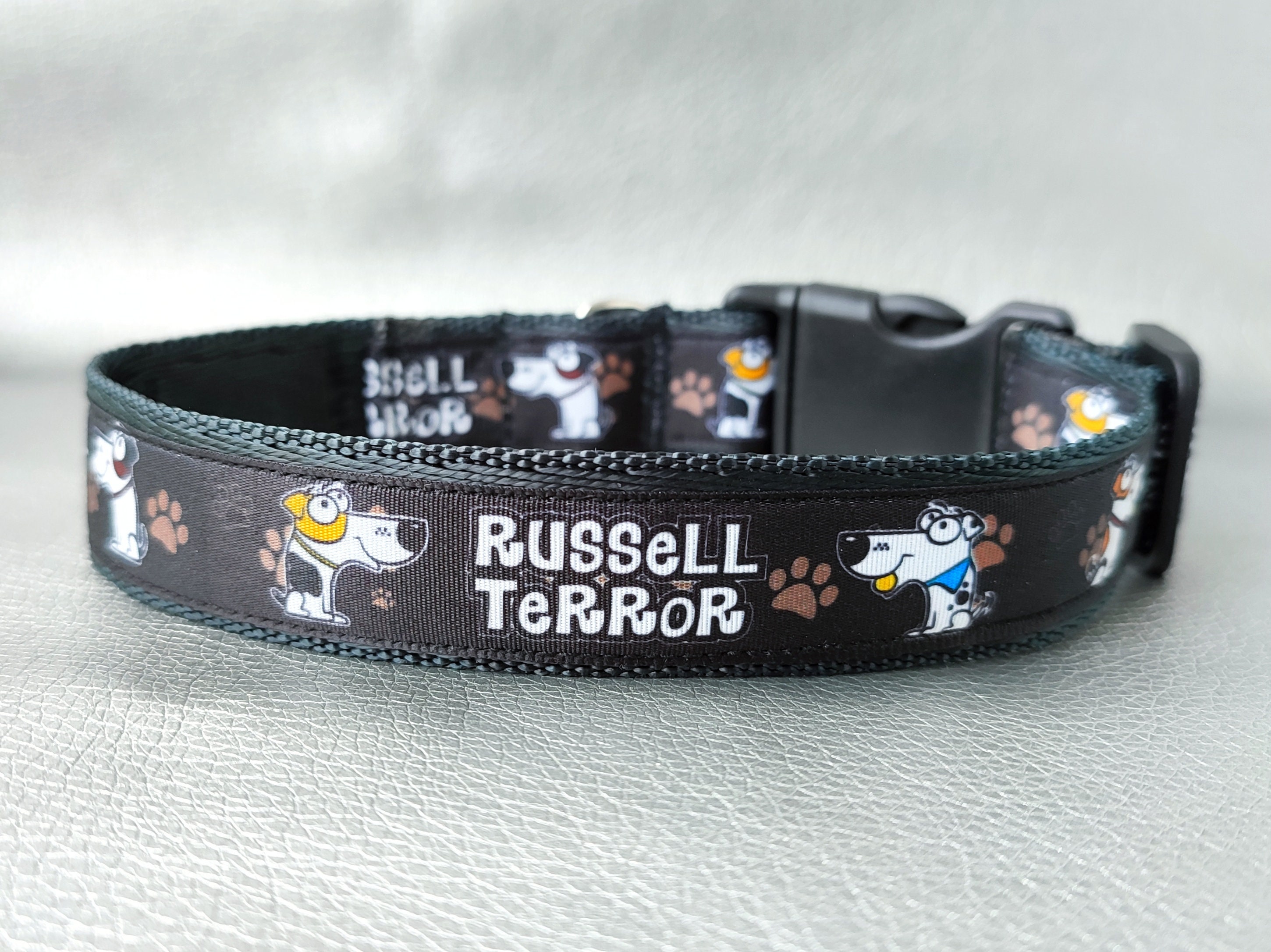 Jack russell terrier collar Custom breed dog collar Jack | Etsy