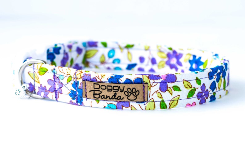 Chic Dog Collar Girly Dog Collar with flowers Small Etsy