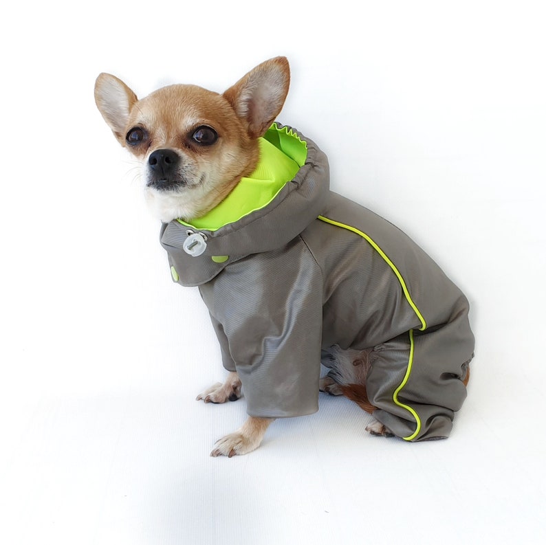 Full Body Dog Raincoat with Hood Rain clothes for dogs Khaki Etsy
