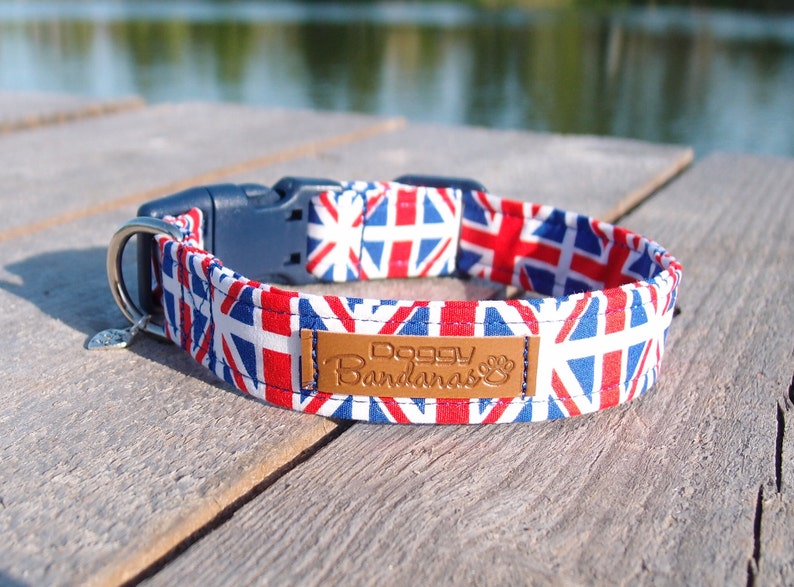 Union Jack Dog Bandana with Collar United Kingdom Dog Collar Etsy